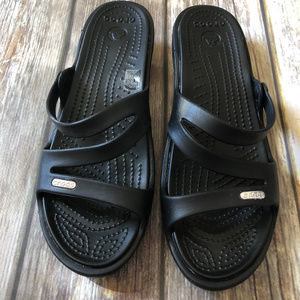 Crocs Women's Patricia Wedge Sandal Black Size 9